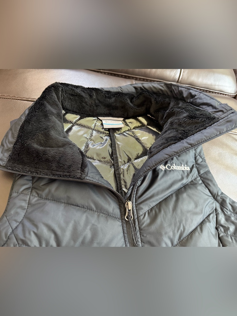 NWT Columbia Heavenly Long Vest Black Omni-Heat Puffer Insulated Size S - Picture 10 of 12